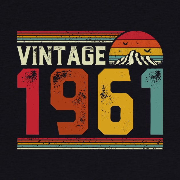 Vintage 1961 Birthday Gift Retro Style by Foatui